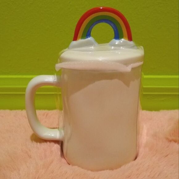 Rae Dunn Rainbow Embossed Ceramic Mug - Picture 2 of 3